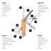 XD COLLECTION Holz Taschenmesser, braun