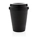 XD COLLECTION Wiederverwendbarer doppelwandiger Kaffeebecher, 300 ml, schwarz