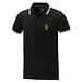 Amarago Polo mit abgesetztem Rand für Herren, schwarz, L