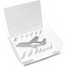 Geschenkartikel: ROMINOX® Key Tool Airplane / Flugzeug (19 Funktionen) im Motiv-Mäppchen Werkzeug, silber