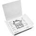 Geschenkartikel: ROMINOX® Key Tool House / Haus (21 Funktionen) im Motiv-Mäppchen Werkzeug, silber