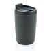 GRS recycelter PP-Becher mit Flip-Deckel, anthrazit