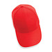 Impact 6 Panel Kappe aus 280gr rCotton mit AWARE Tracer, rot