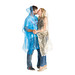 Regenponcho Standard, transparent-blau