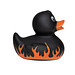 Schnabels® Bade-Ente Flammen, schwarz