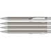 uma® Metall-Kugelschreiber Straight SI, blaue Mine, Edelstahl