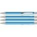 uma® Metall-Kugelschreiber Straight SI, blaue Mine, hellblau