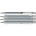 uma® Metall-Kugelschreiber Straight SI, blaue Mine, hellgrau