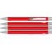 uma® Metall-Kugelschreiber Straight SI, blaue Mine, hellrot
