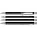 uma® Metall-Kugelschreiber Straight SI, blaue Mine, schwarz
