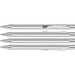 uma® Metall-Kugelschreiber Straight SI, blaue Mine, silber-matt