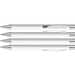 uma® Metall-Kugelschreiber Straight SI, blaue Mine, weiss