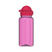 Trinkflasche Junior, 400 ml, RENEW, transparent-rot/pink