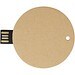USB-Stick 2.0 rund aus recyceltem Papier, Kraftpapier, 16GB