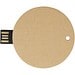 USB-Stick 2.0 rund aus recyceltem Papier, Kraftpapier, 2GB