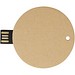 USB-Stick 2.0 rund aus recyceltem Papier, Kraftpapier, 8GB