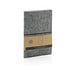 XD COLLECTION A5-Softcover-Notizbuch aus GRS zertifiert recyceltem Filz, grau