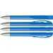 uma® Kugelschreiber YES SI transparent inkl. Metallspitze, hellblau