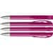 uma® Kugelschreiber YES SI transparent inkl. Metallspitze, magenta