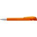 uma® Kugelschreiber YES SI transparent inkl. Metallspitze, orange