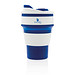 XD COLLECTION faltbarer Silikon-Becher, 350 ml, blau