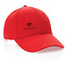 Impact 6 Panel Kappe aus 280gr rCotton mit AWARE Tracer, rot