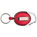 Schlüsselanhänger mit Karabiner und ausziehbarem Schlüsselring, rot