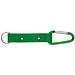 Schlüsselanhänger mit Karabiner und Plättchen aus Metall, grün